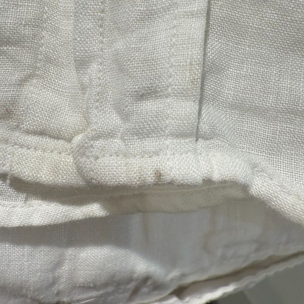 Porter and Ash White Linen Shirt Men's Size Large Beachy Neutral Casual Classic - Picture 16 of 16